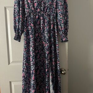 Floral Long Sleeve Maxi Dress